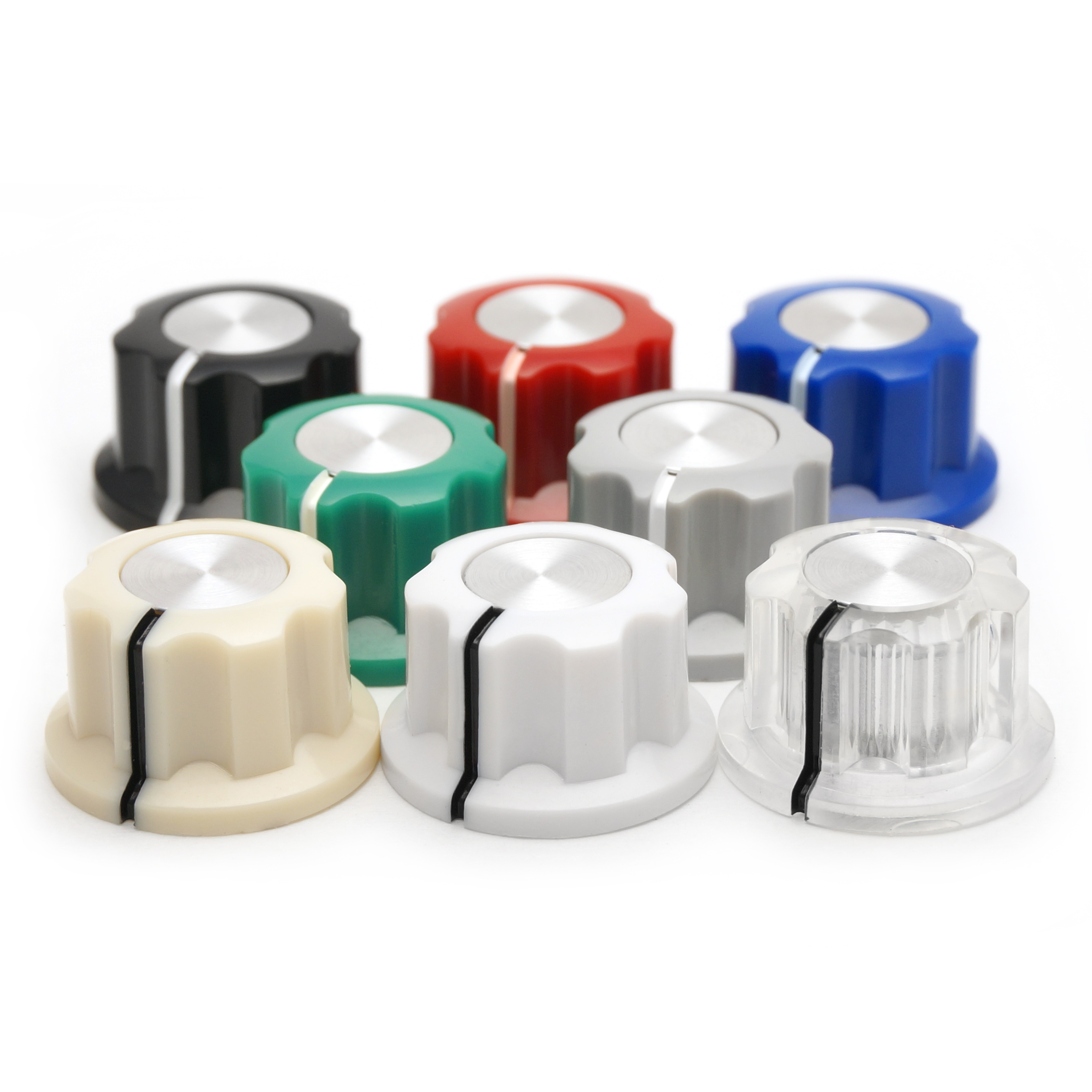 Boss Style Knob in Color - 1/4" Smooth Shaft (20mm OD)