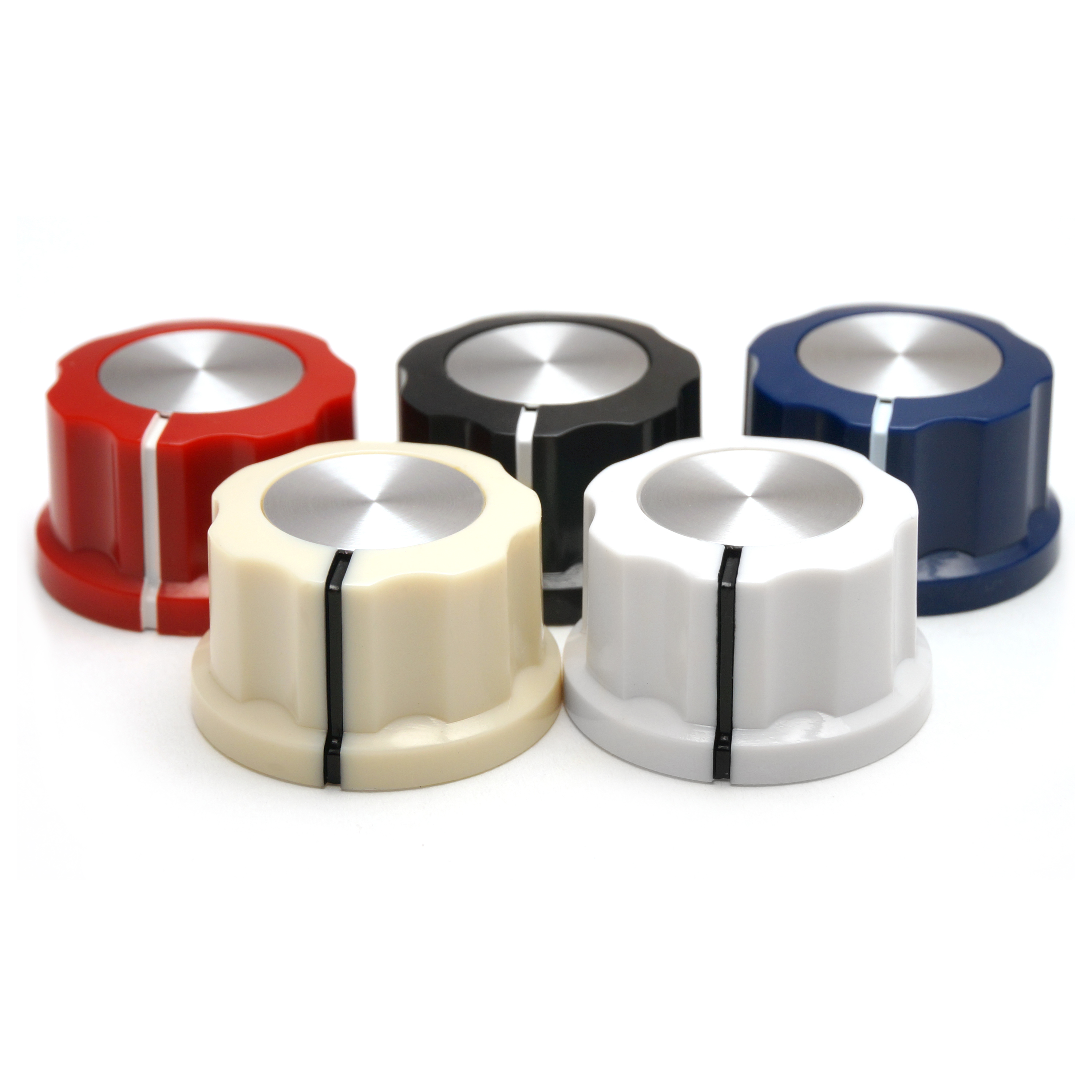 Boss Style Knob in Color - 1/4" Smooth Shaft (27mm OD)