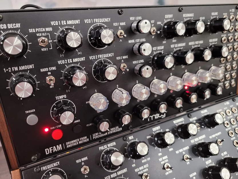 Moog DFAM with Eclipse and Tall Boy knobs